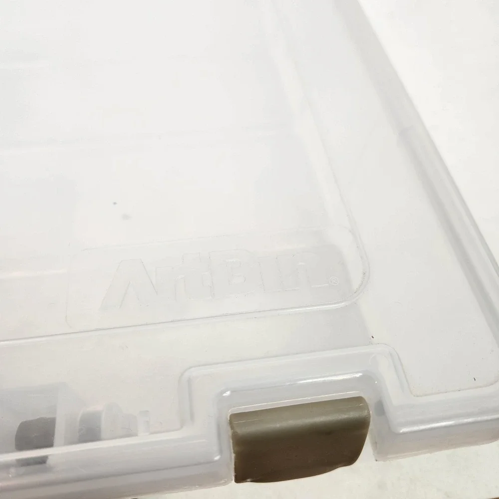 ArtBin Clear Plastic Storage Case Craft Organizer Box Large Gray Handle Latches